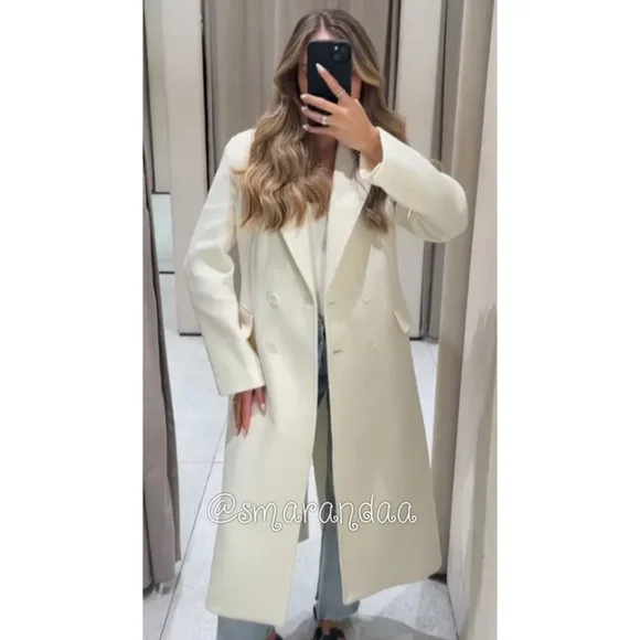 Zara Manteco Coat Wool Blend - Picture 8 of 16